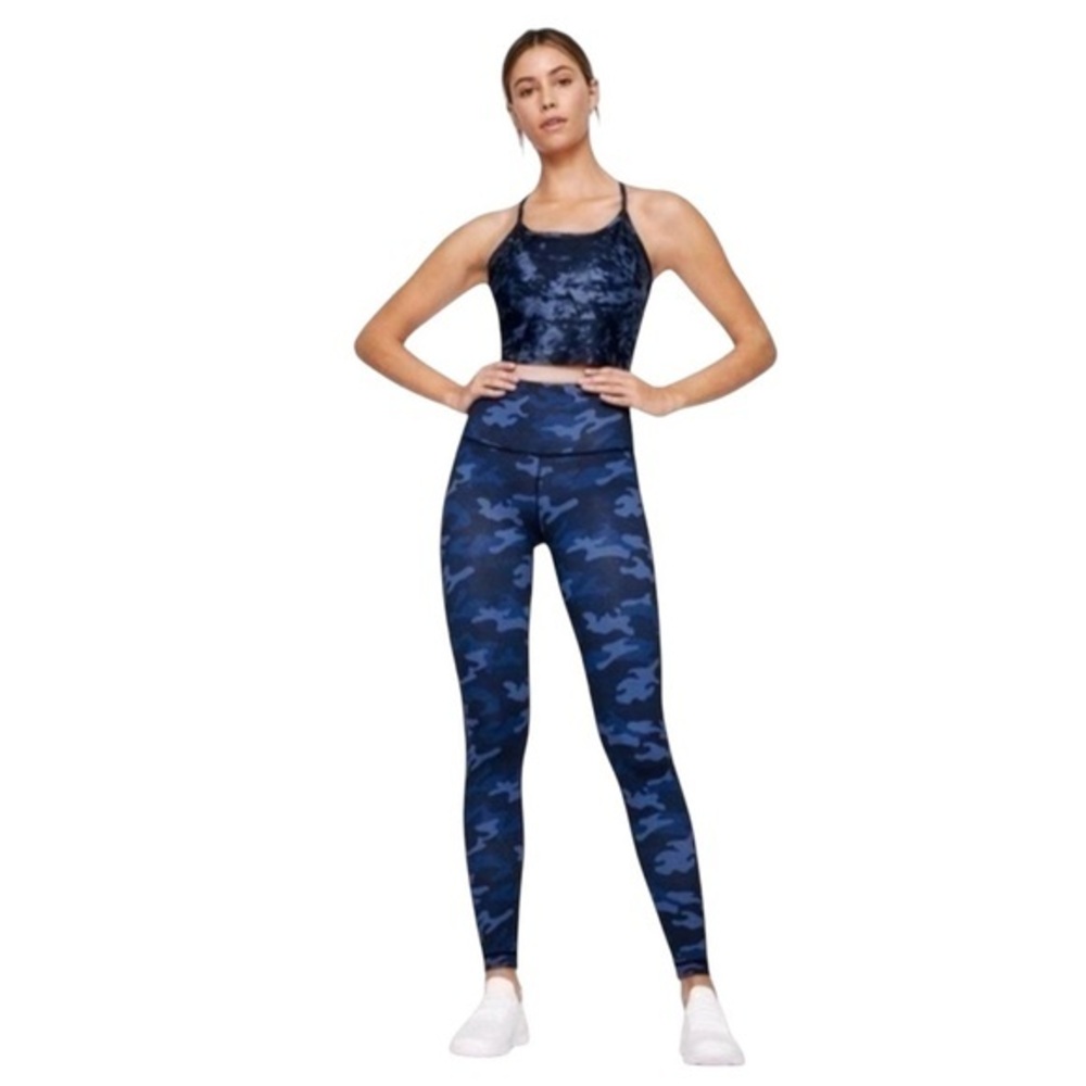 NEW Wear It to Heart Avery Crop‎ Tank Top Navy Tie Dye